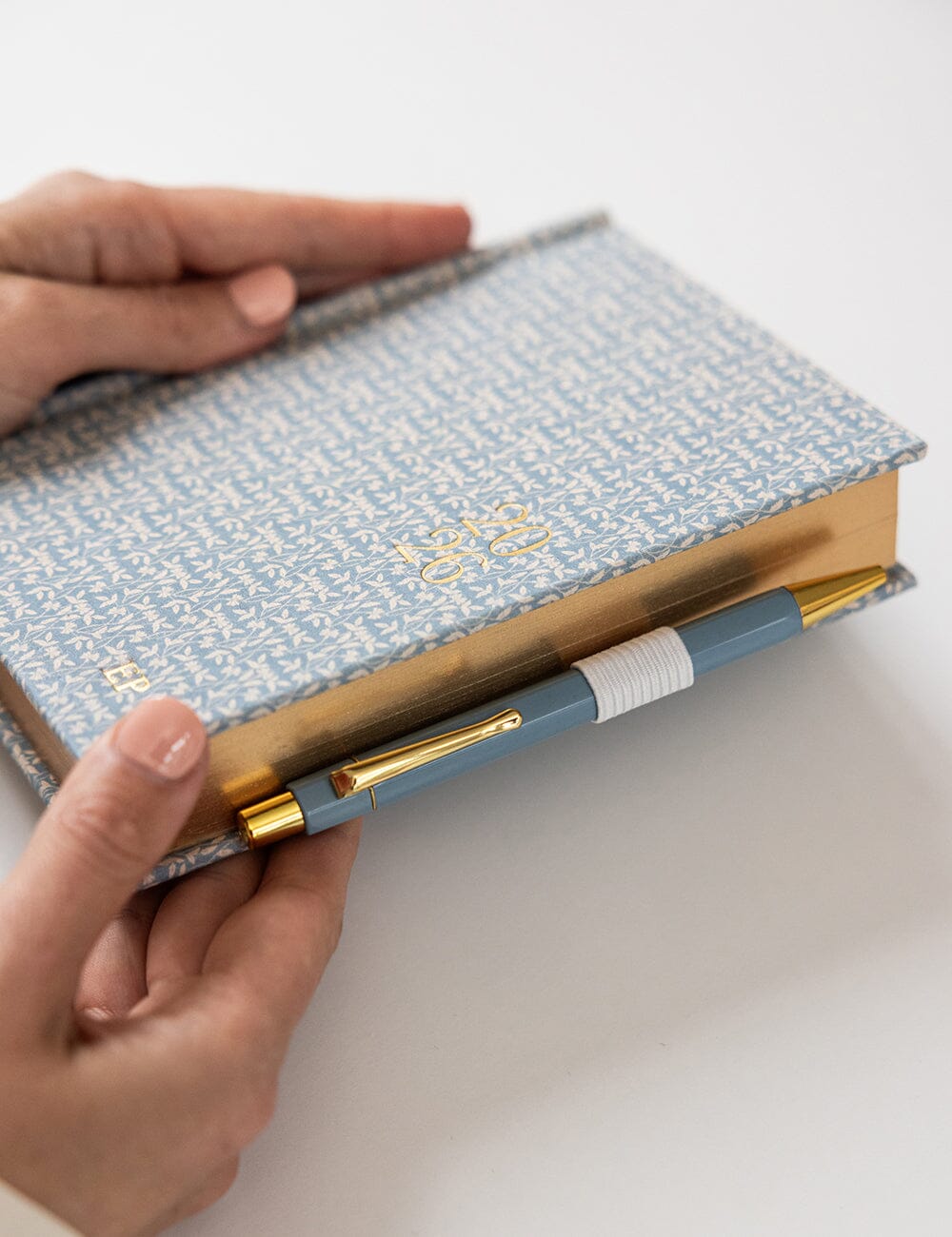 2026 Day to a Page Linen Bound Planner - Frost Bramble