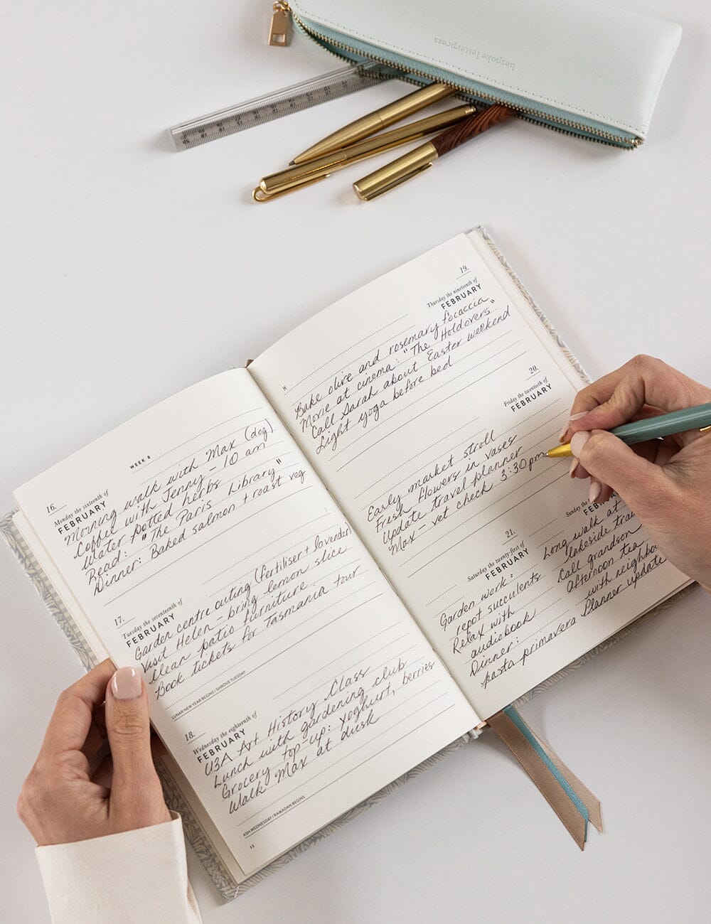 2026 Petite Linen Bound Planner - Dune