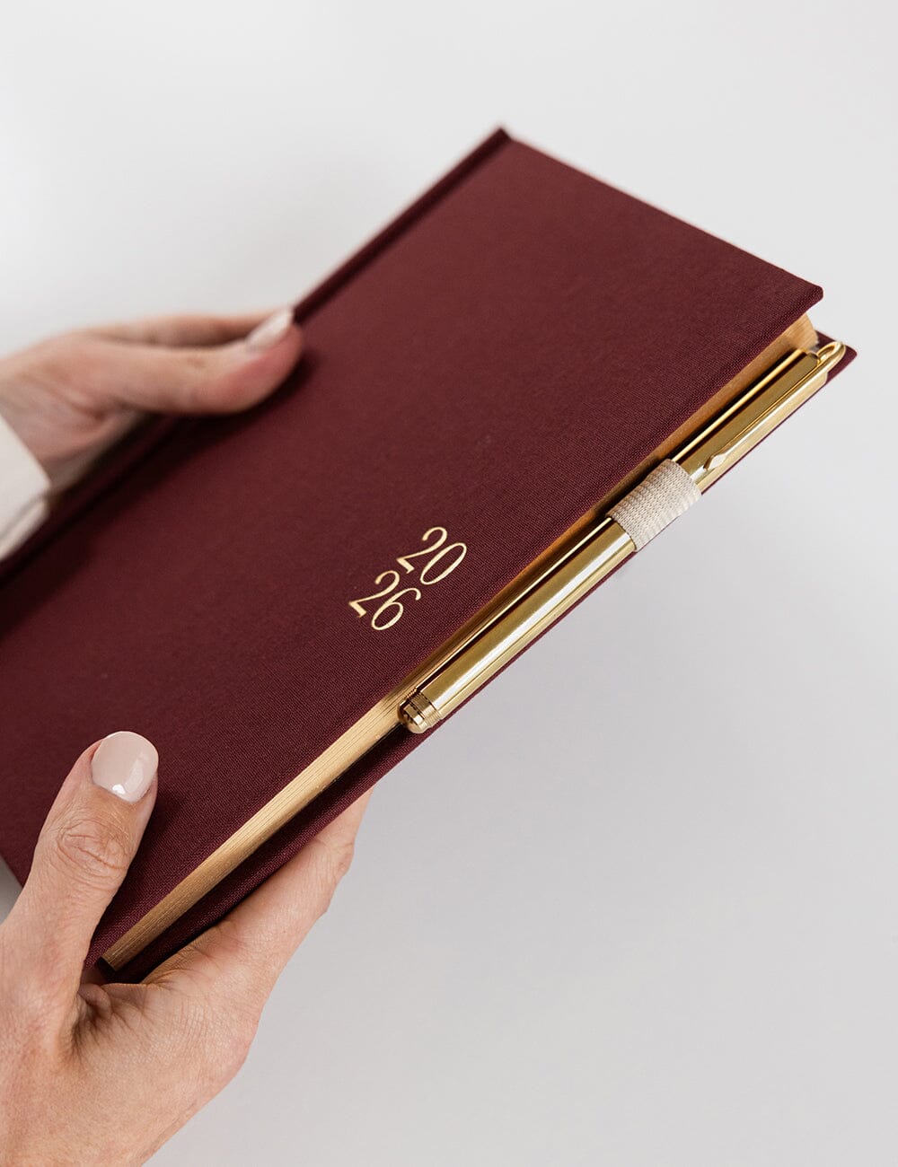 2026 Petite Linen Bound Planner - Mulberry