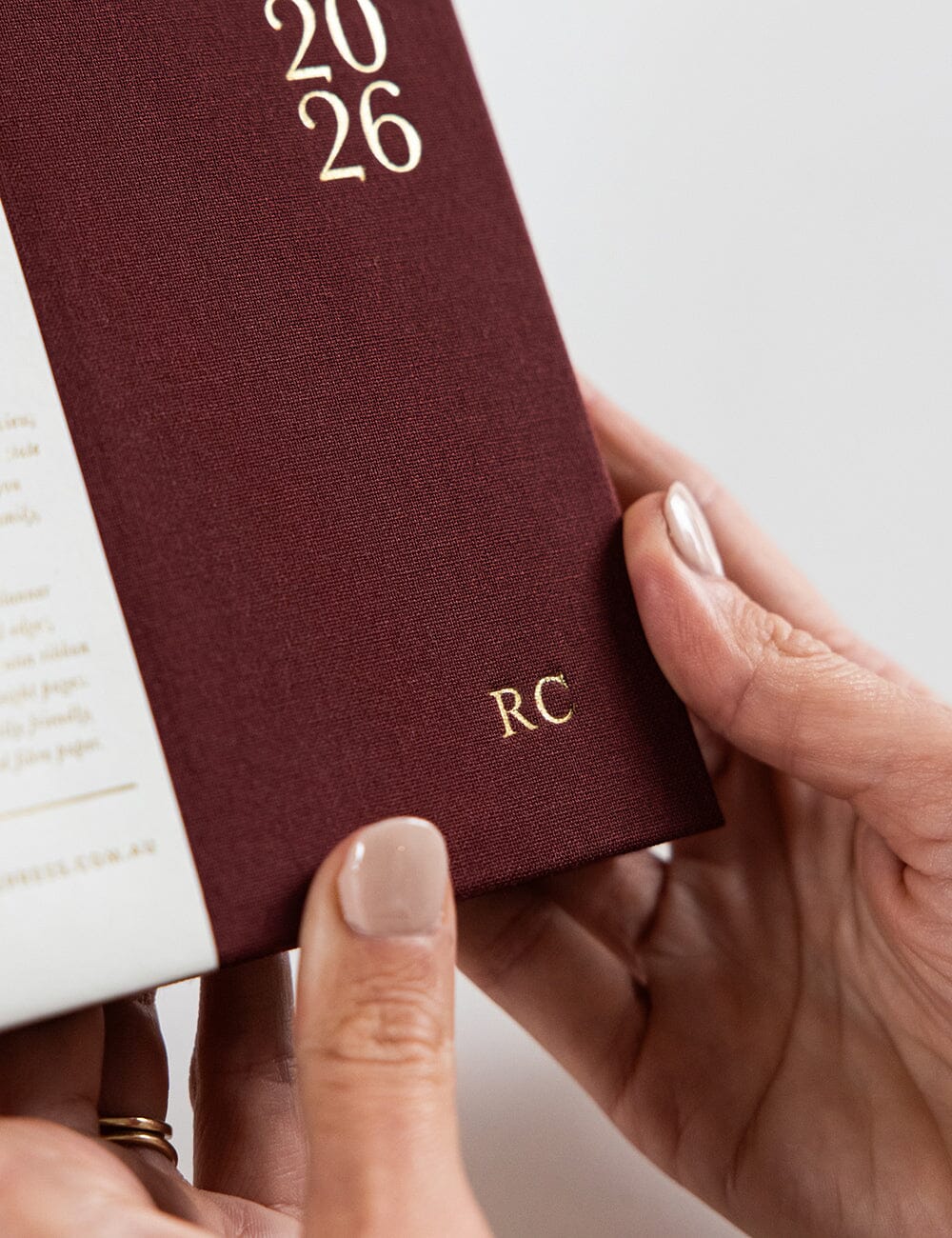 2026 Petite Linen Bound Planner - Mulberry