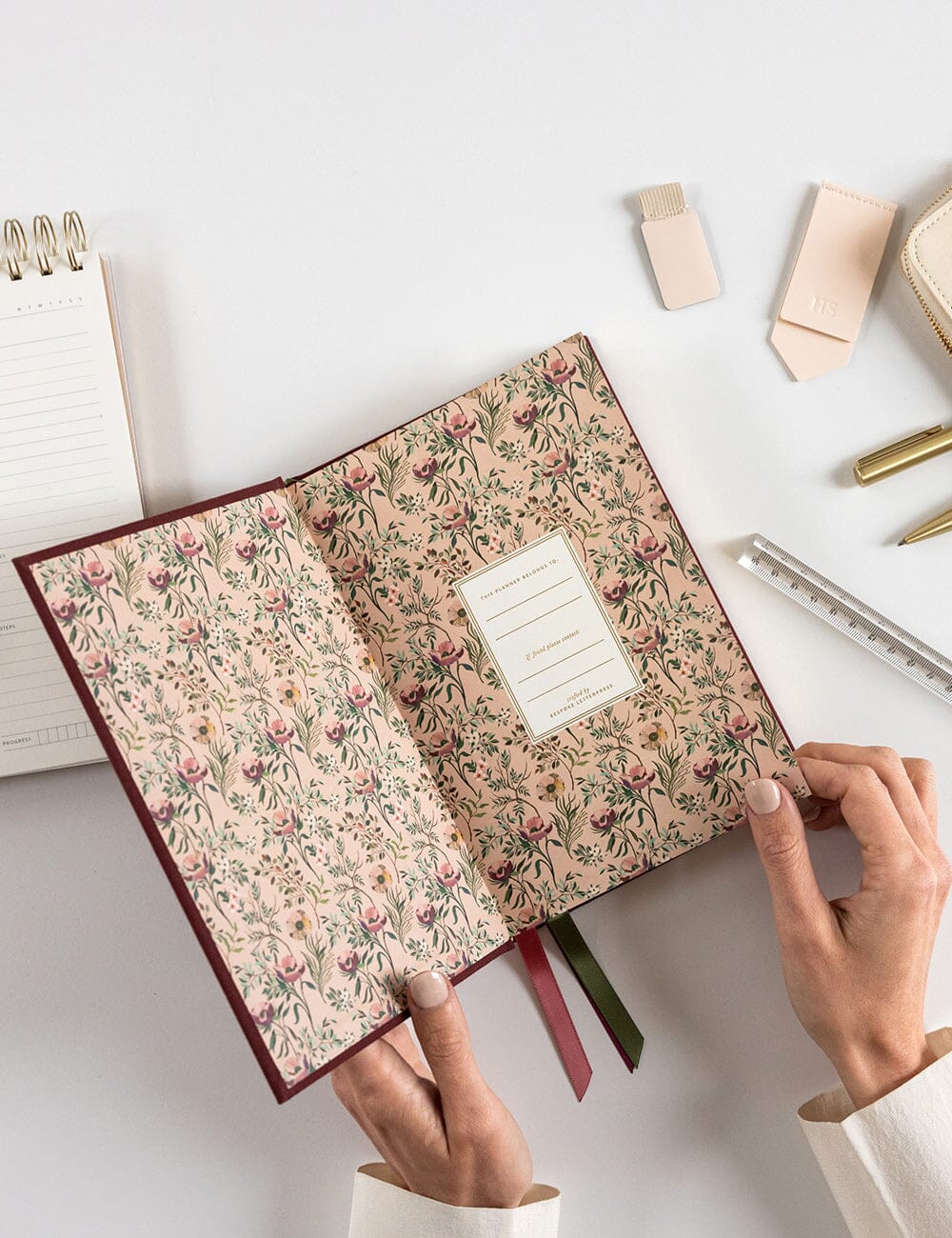 2026 Petite Linen Bound Planner - Mulberry