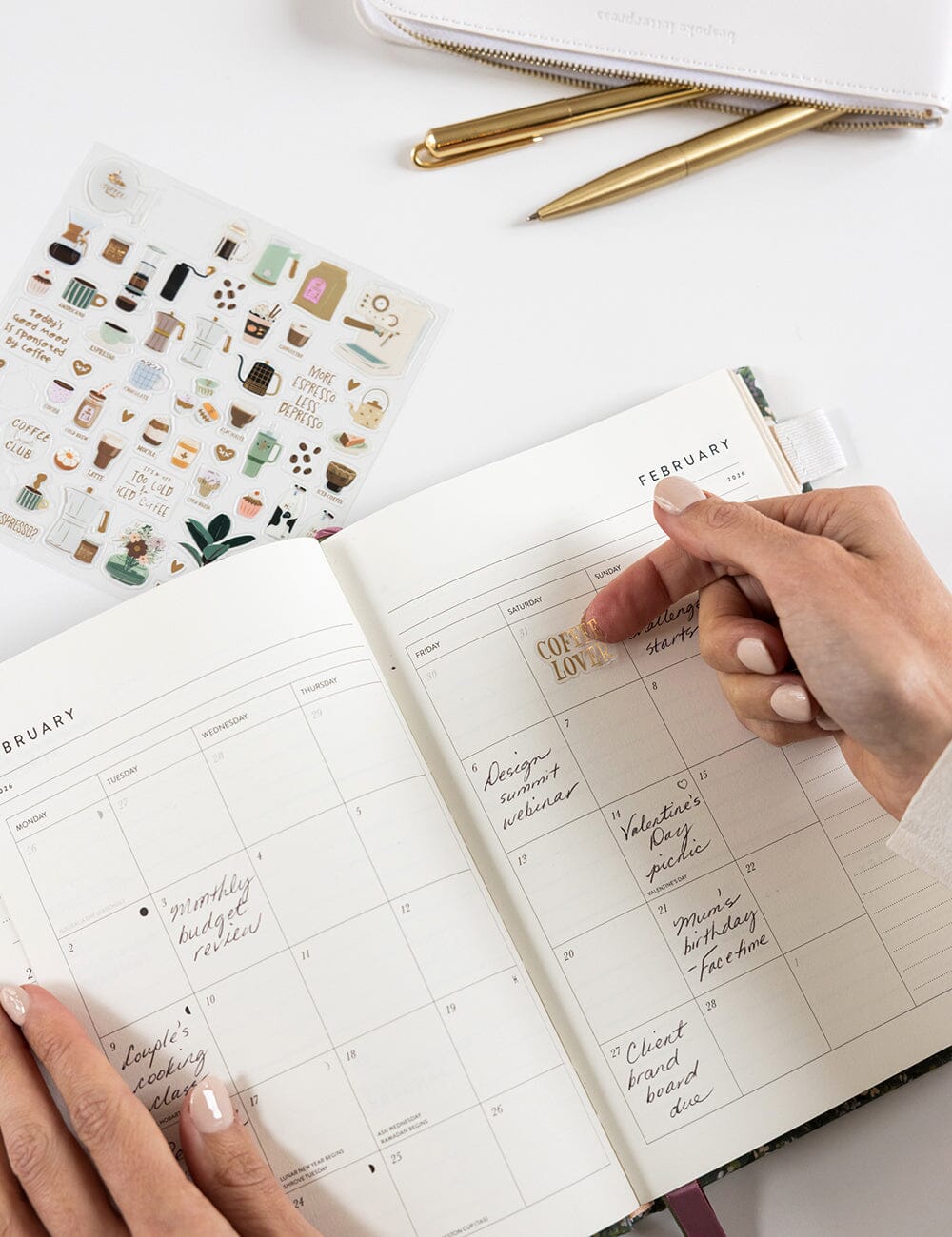 2026 Petite Linen Bound Planner - Summer Perennials