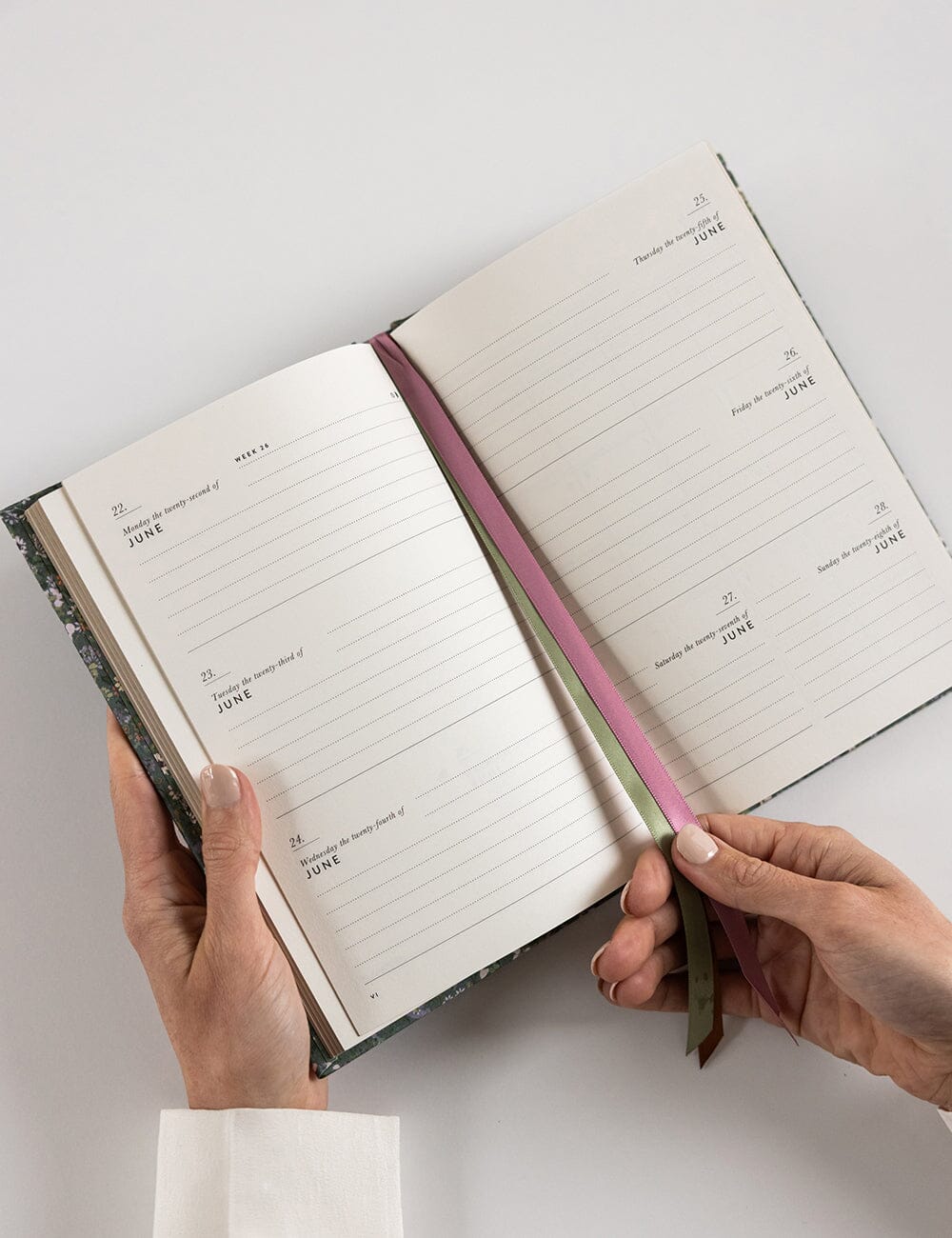2026 Petite Linen Bound Planner - Summer Perennials