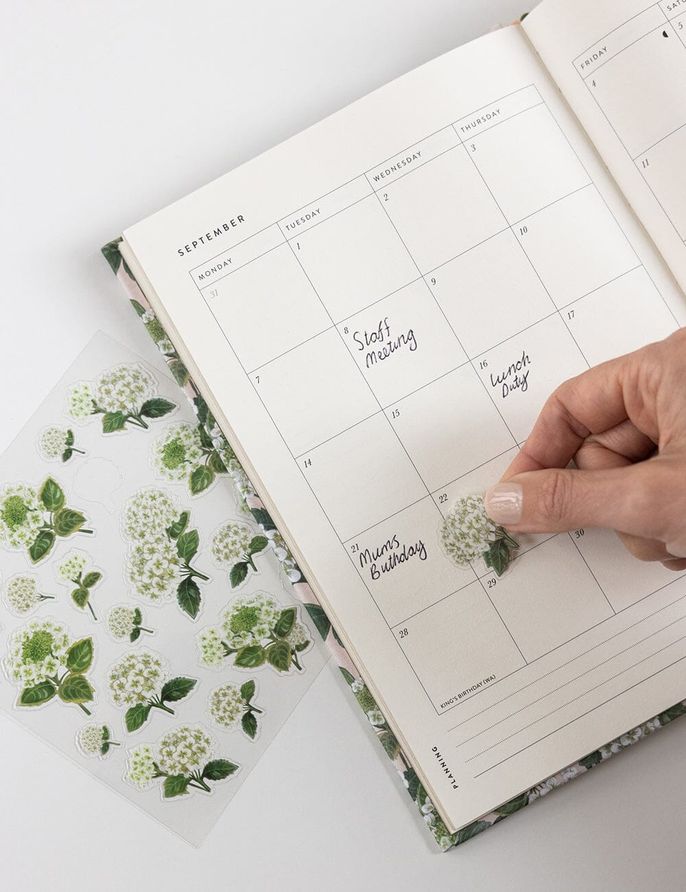 2026 Teachers Desktop Planner - Hydrangea
