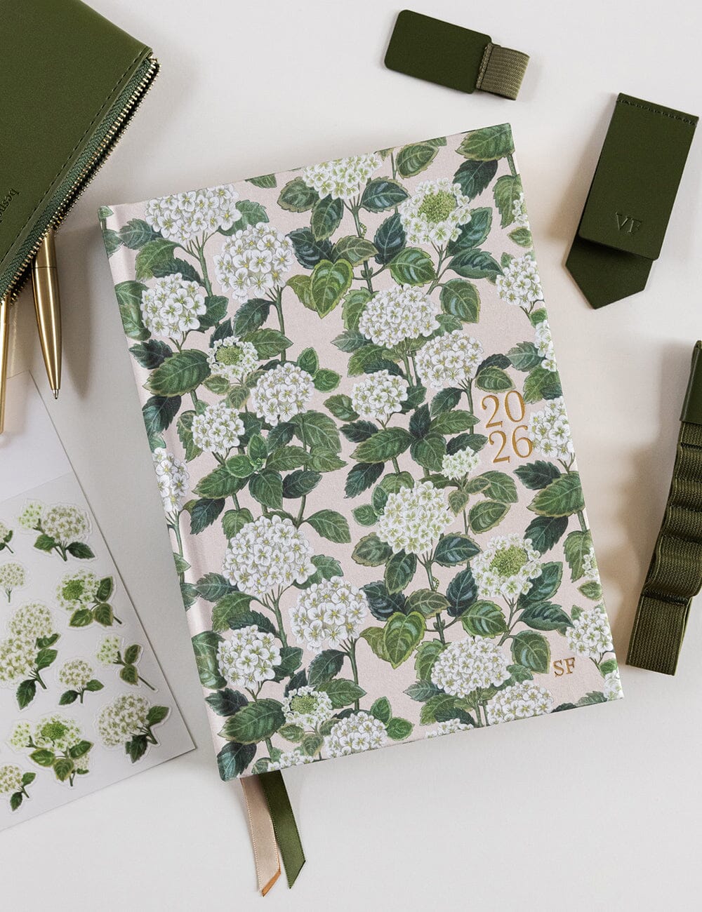 2026 Teachers Desktop Planner - Hydrangea