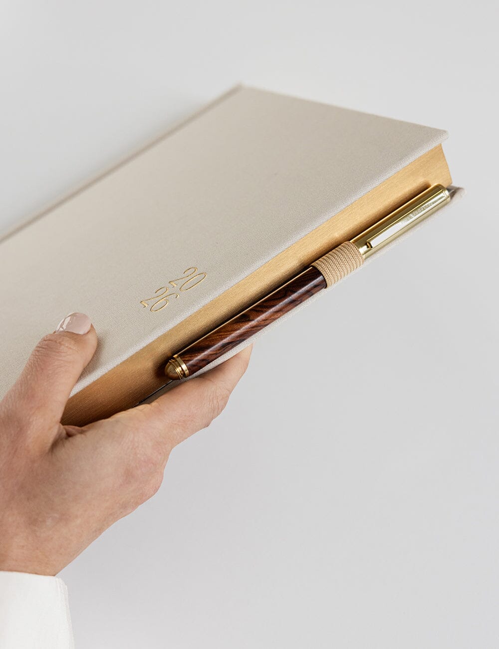 2026 Daily Vertical Appointment Planner - Sand