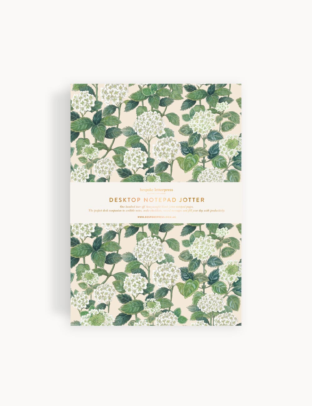 Hydrangea Notepad Jotter Jotters Bespoke Letterpress