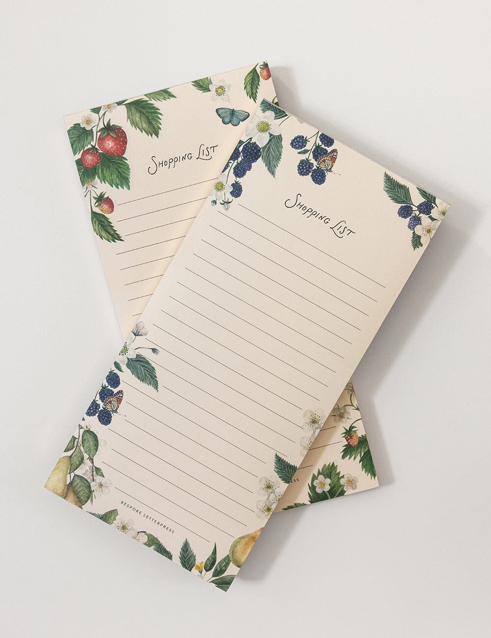 Pears Shopping List DL Notepad Notepads Bespoke Letterpress
