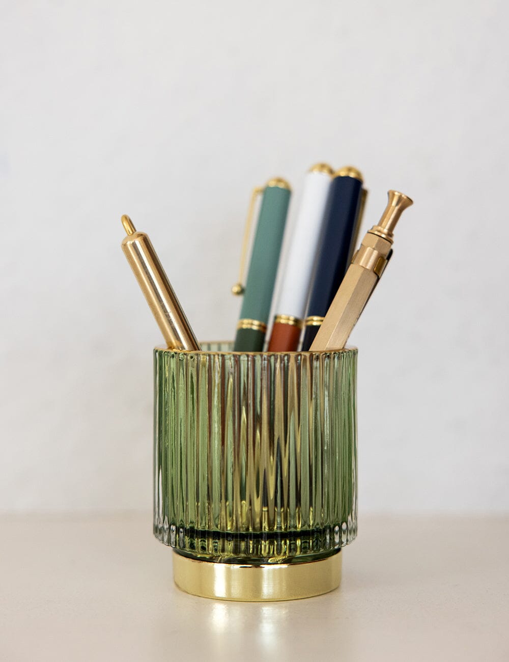 Pen Organiser - Moss Green Desktop Stationery Bespoke Letterpress