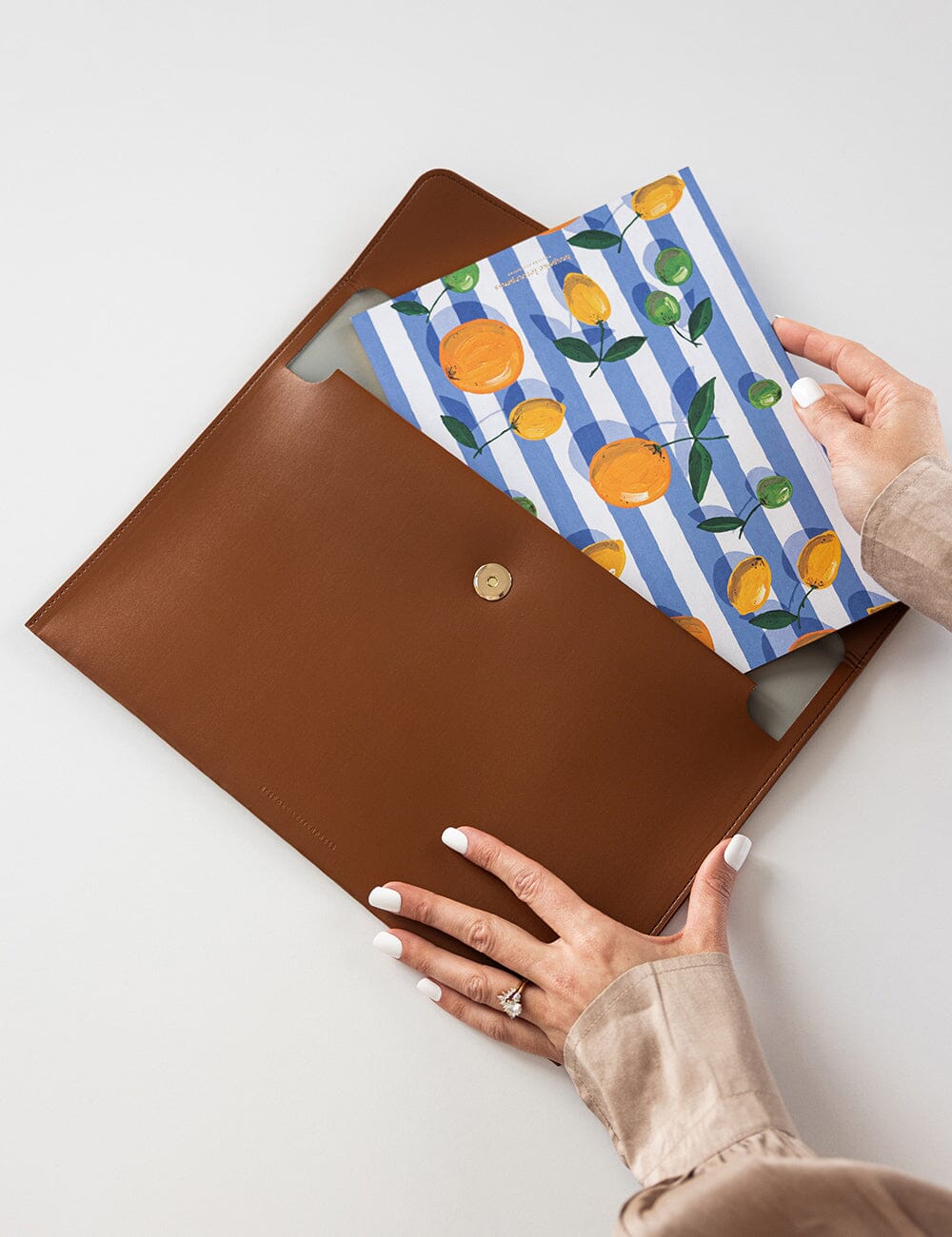 Document Wallet A4 - Espresso Document Wallet Bespoke Letterpress