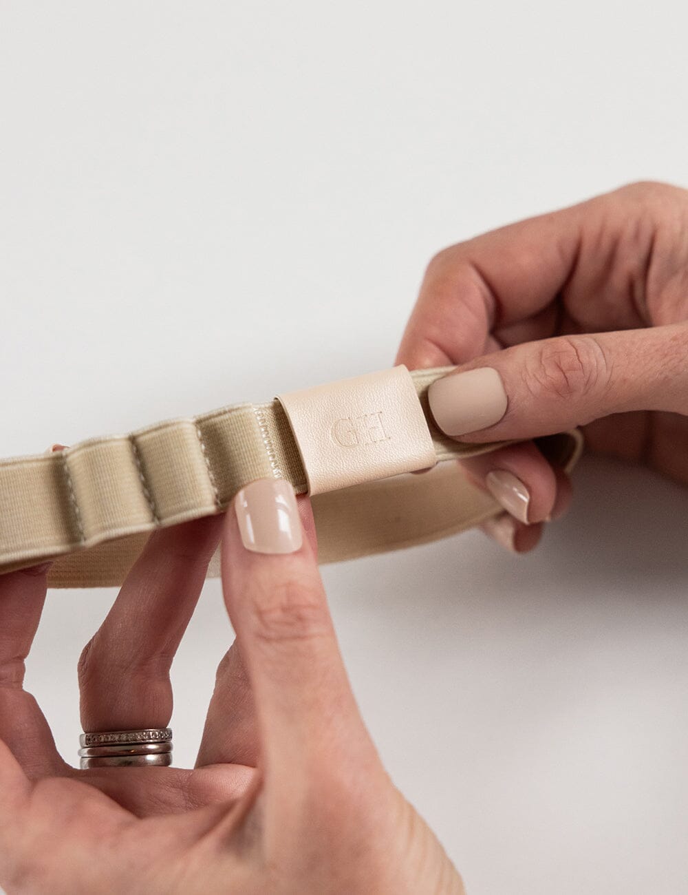 Elastic Book Strap - Ivory