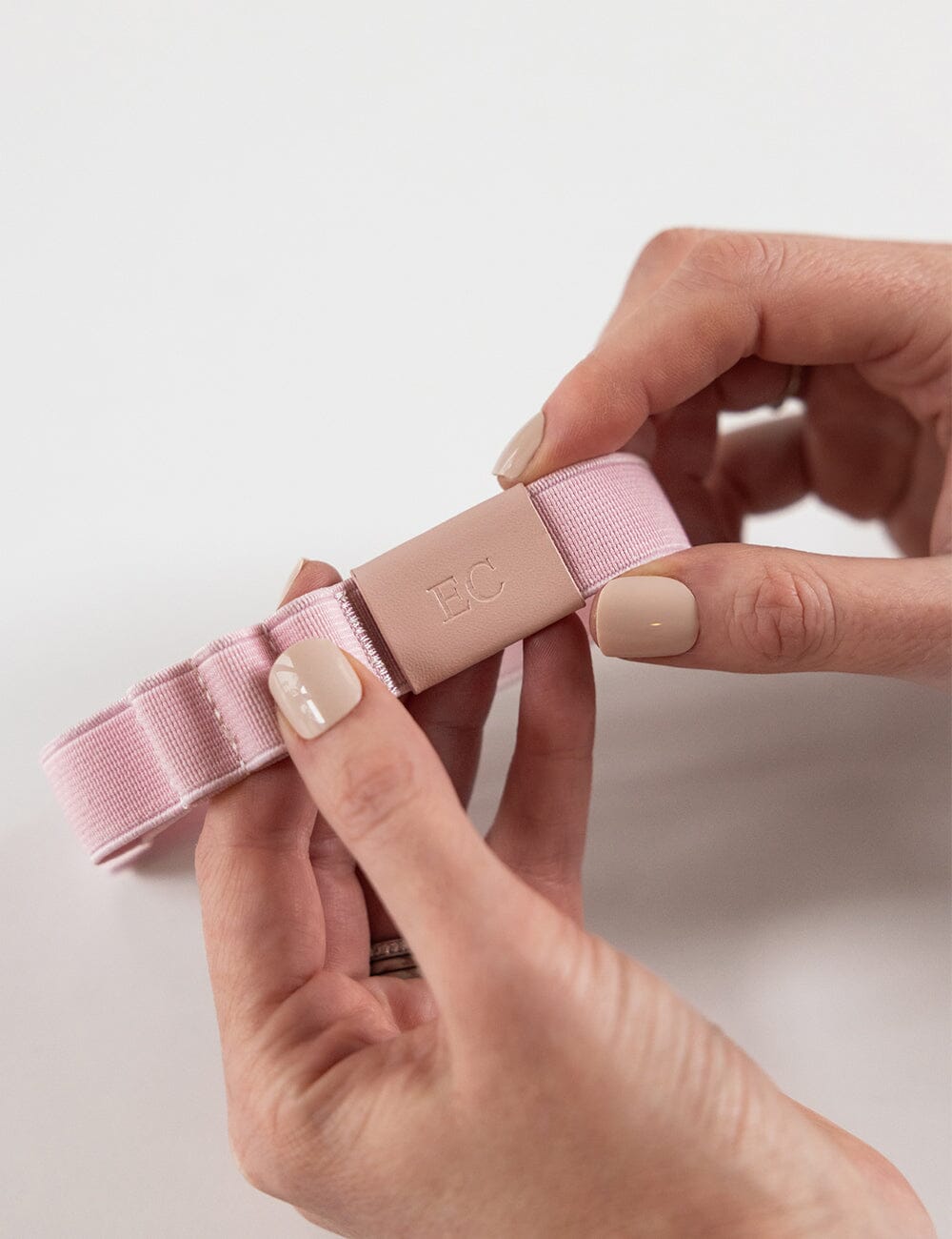 Elastic Book Strap - Pale Pink