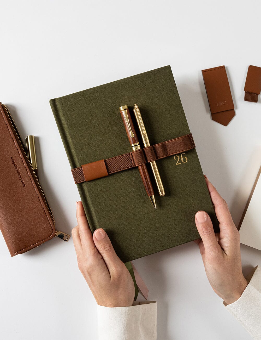 Elastic Book Strap - Espresso