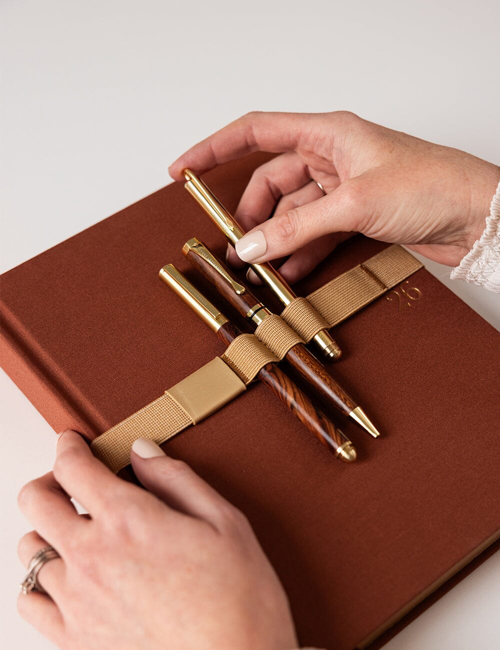 Elastic Book Strap - Gold