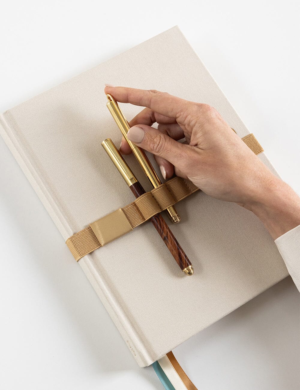 Elastic Book Strap - Gold