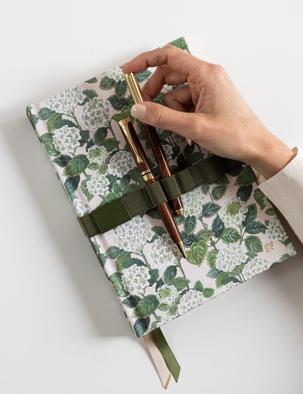 Elastic Book Strap - Olive