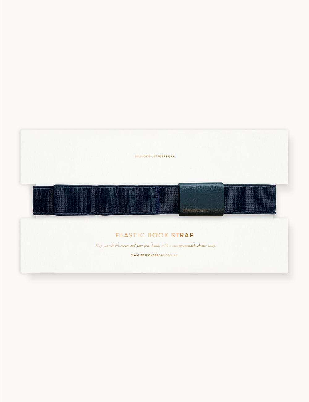 Elastic Book Strap - Royal Blue Elastic Pen Loops Bespoke Letterpress