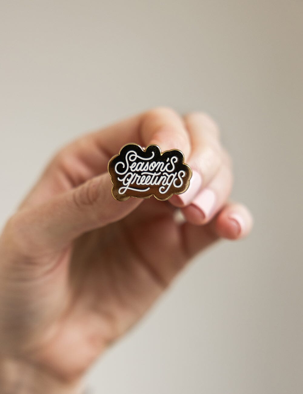 Seasons Greetings Enamel Pin enamel pin Bespoke Letterpress