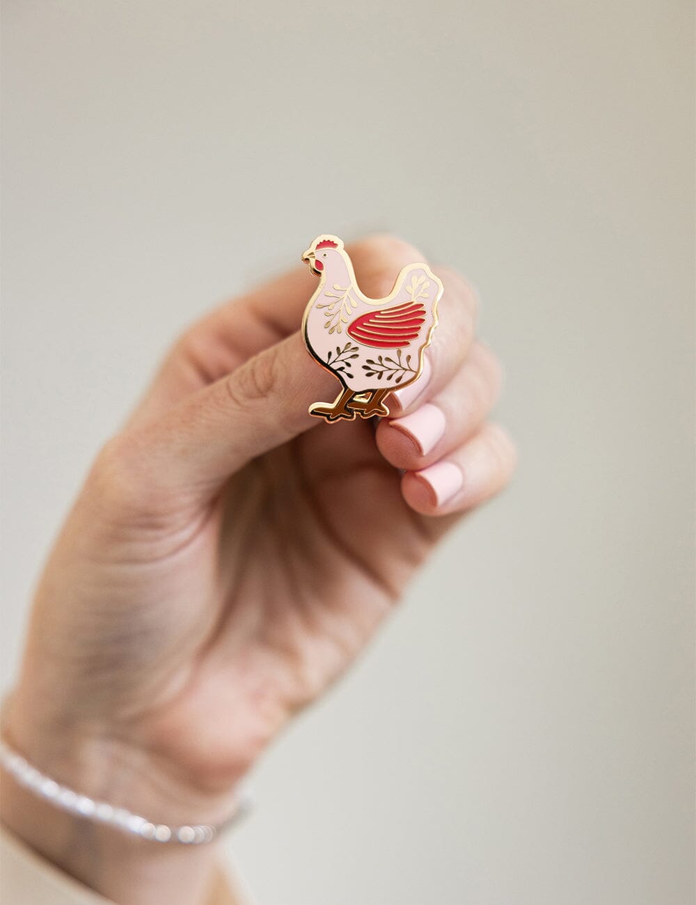 Chicken Enamel Pin enamel pin Bespoke Letterpress