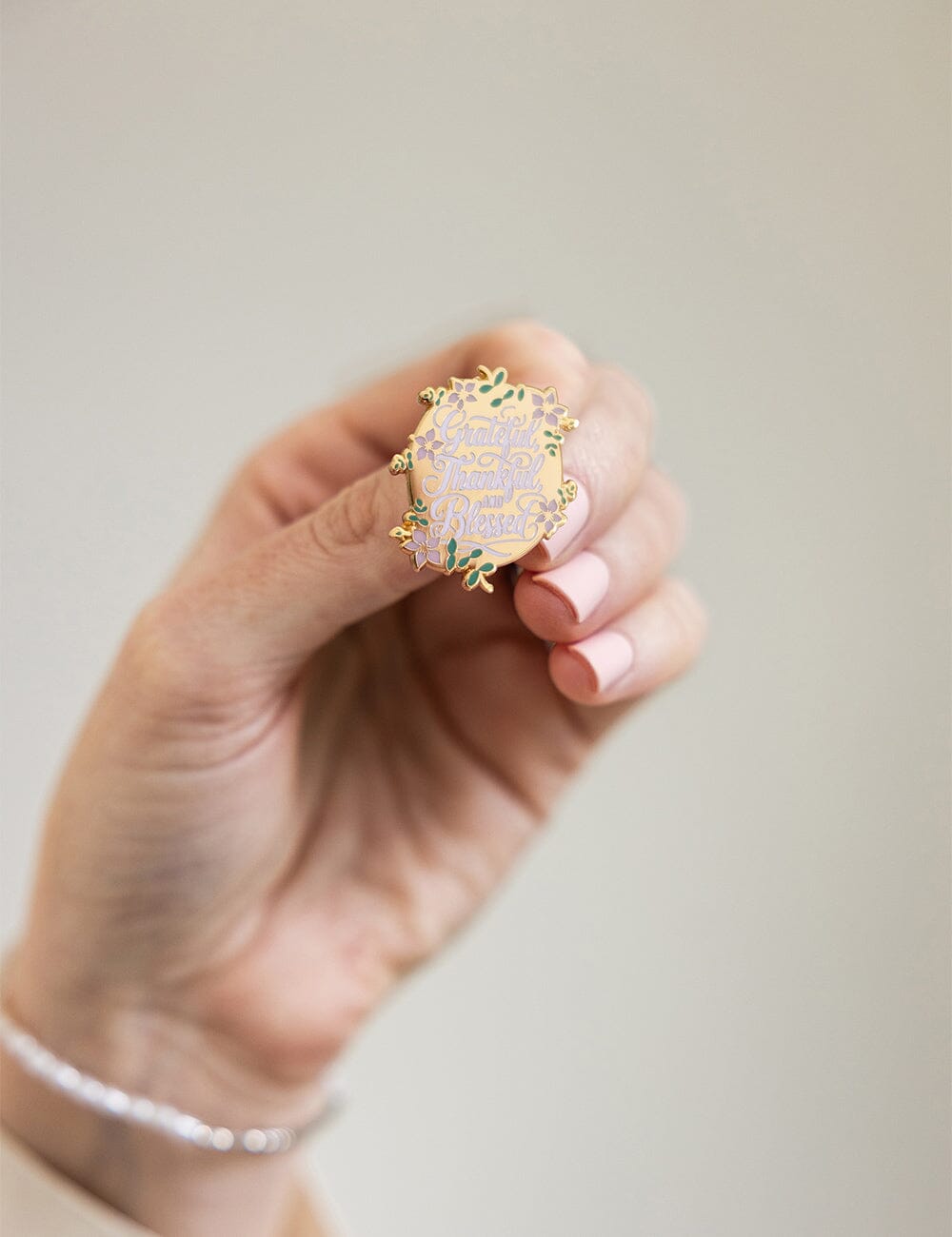 Grateful Enamel Pin enamel pin Bespoke Letterpress