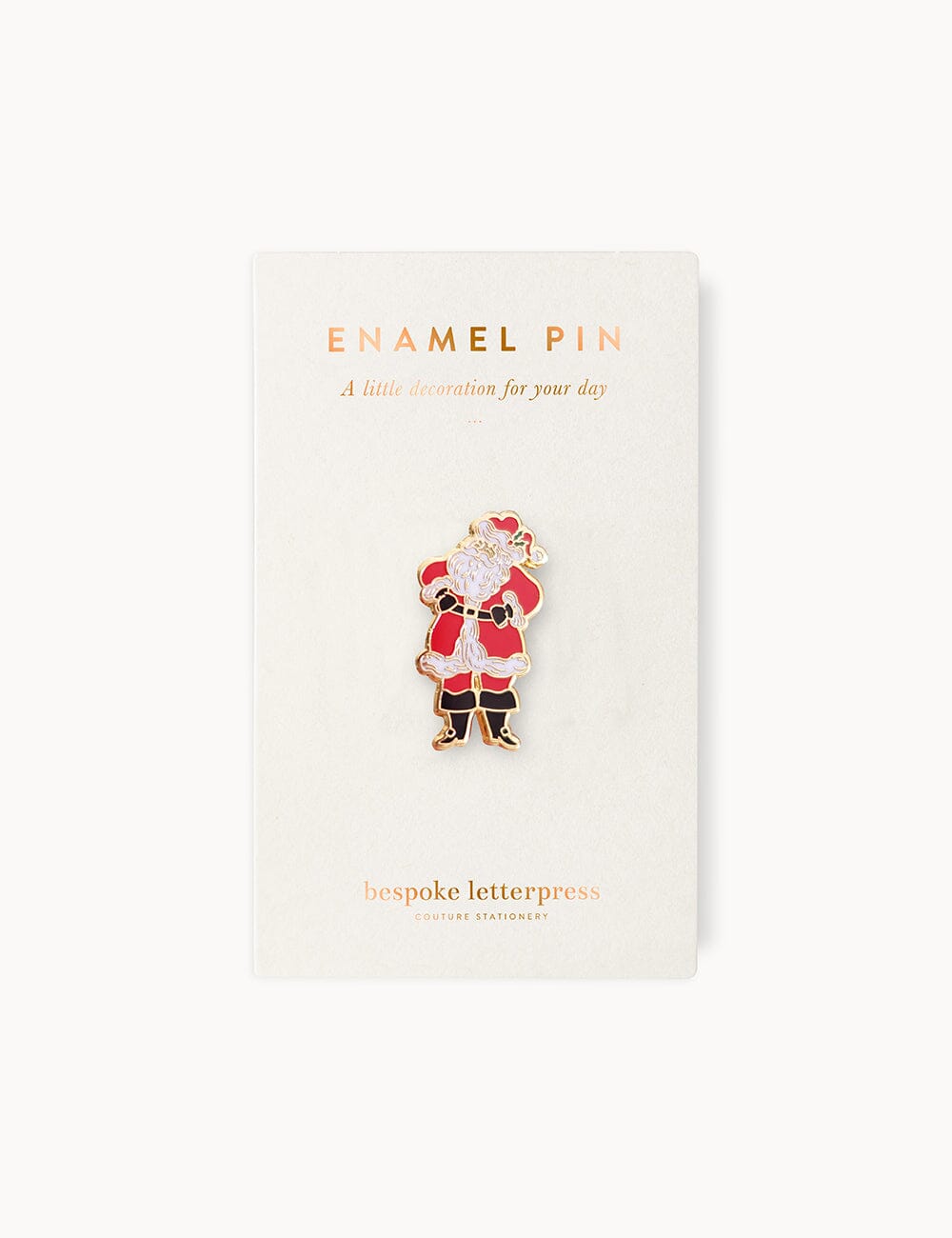 Santa Enamel Pin enamel pin Bespoke Letterpress