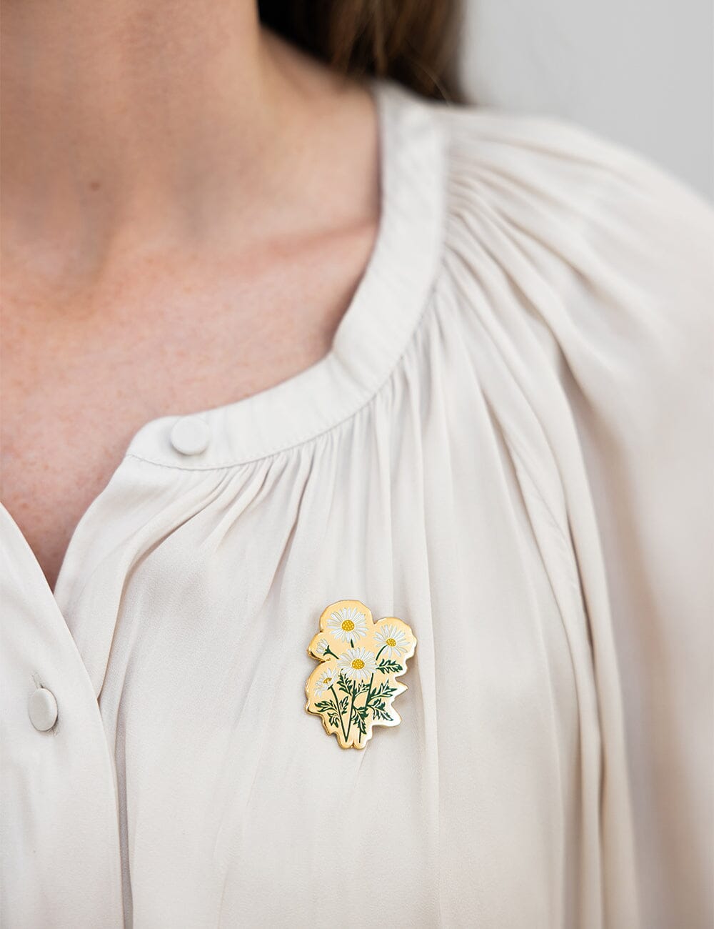 Daisy Enamel Pin enamel pin Bespoke Letterpress