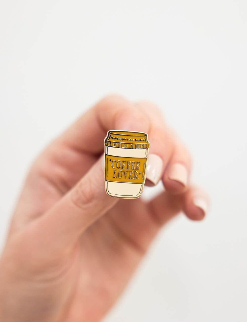 Coffee Cup Enamel Pin enamel pin Bespoke Letterpress