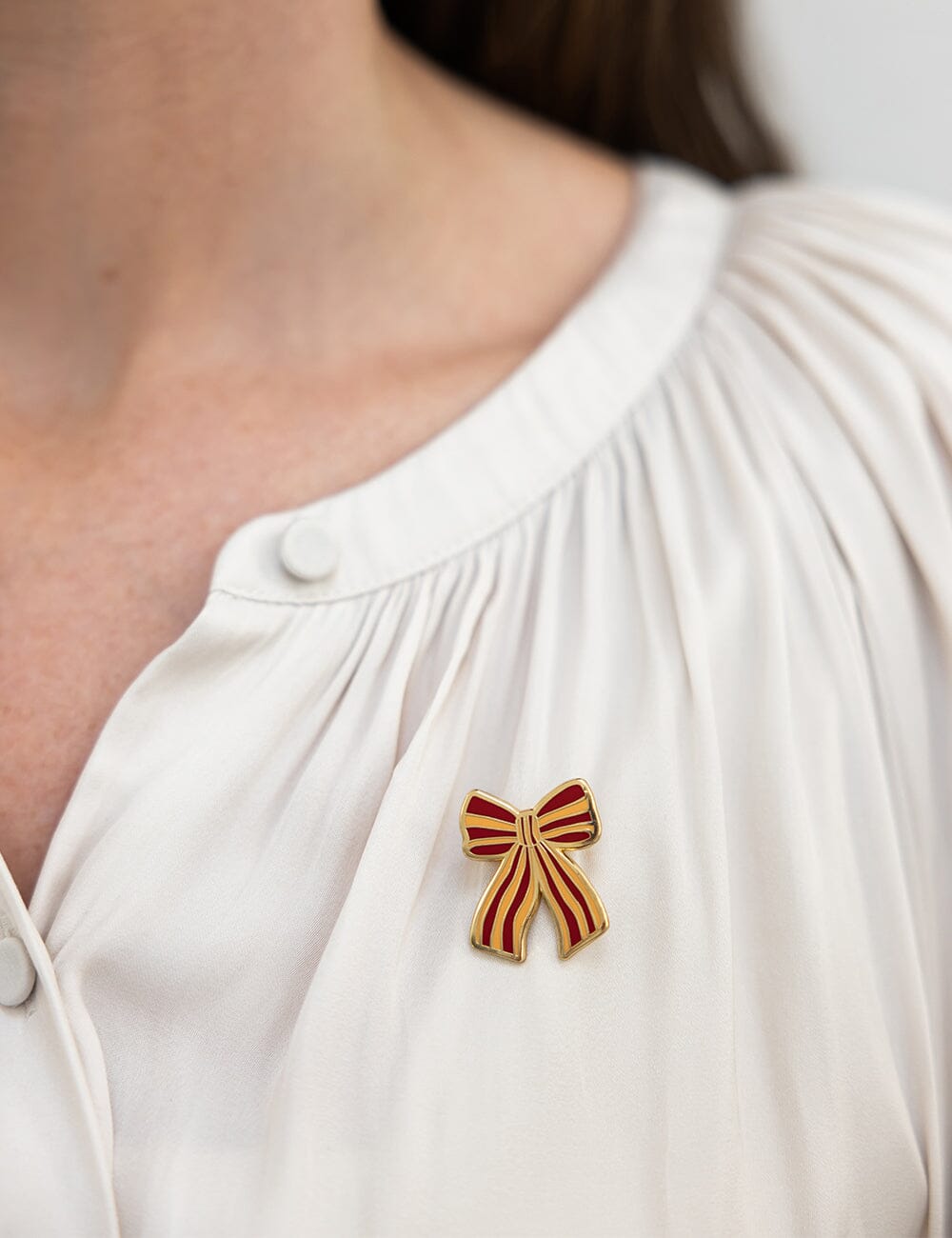 Bow Enamel Pin enamel pin Bespoke Letterpress