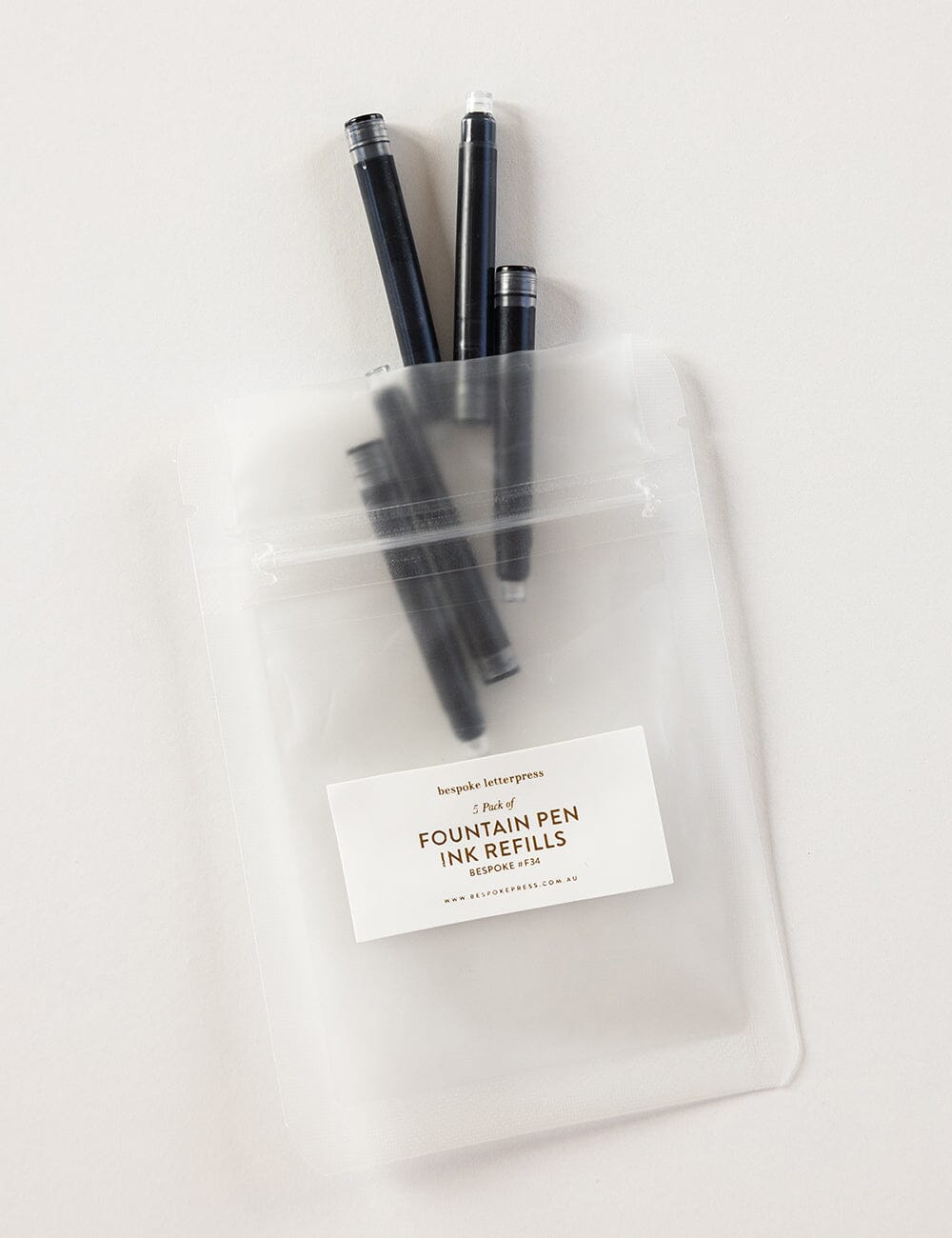 F34 Ink Refills for Fountain Pen 5pk Pen Refills Bespoke Letterpress