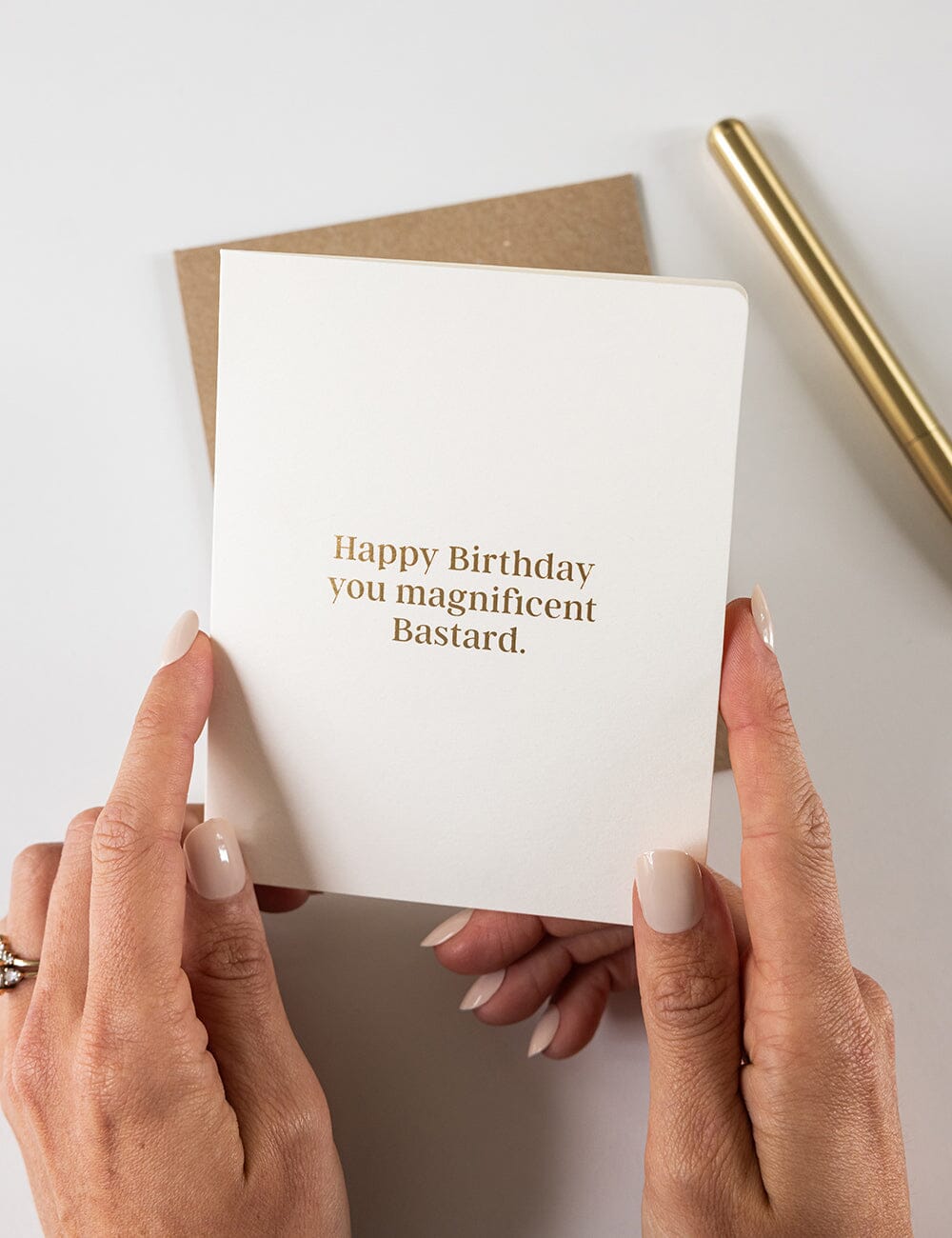 Happy Birthday You Magnificent Bastard Greeting Card Greeting Cards Bespoke Letterpress