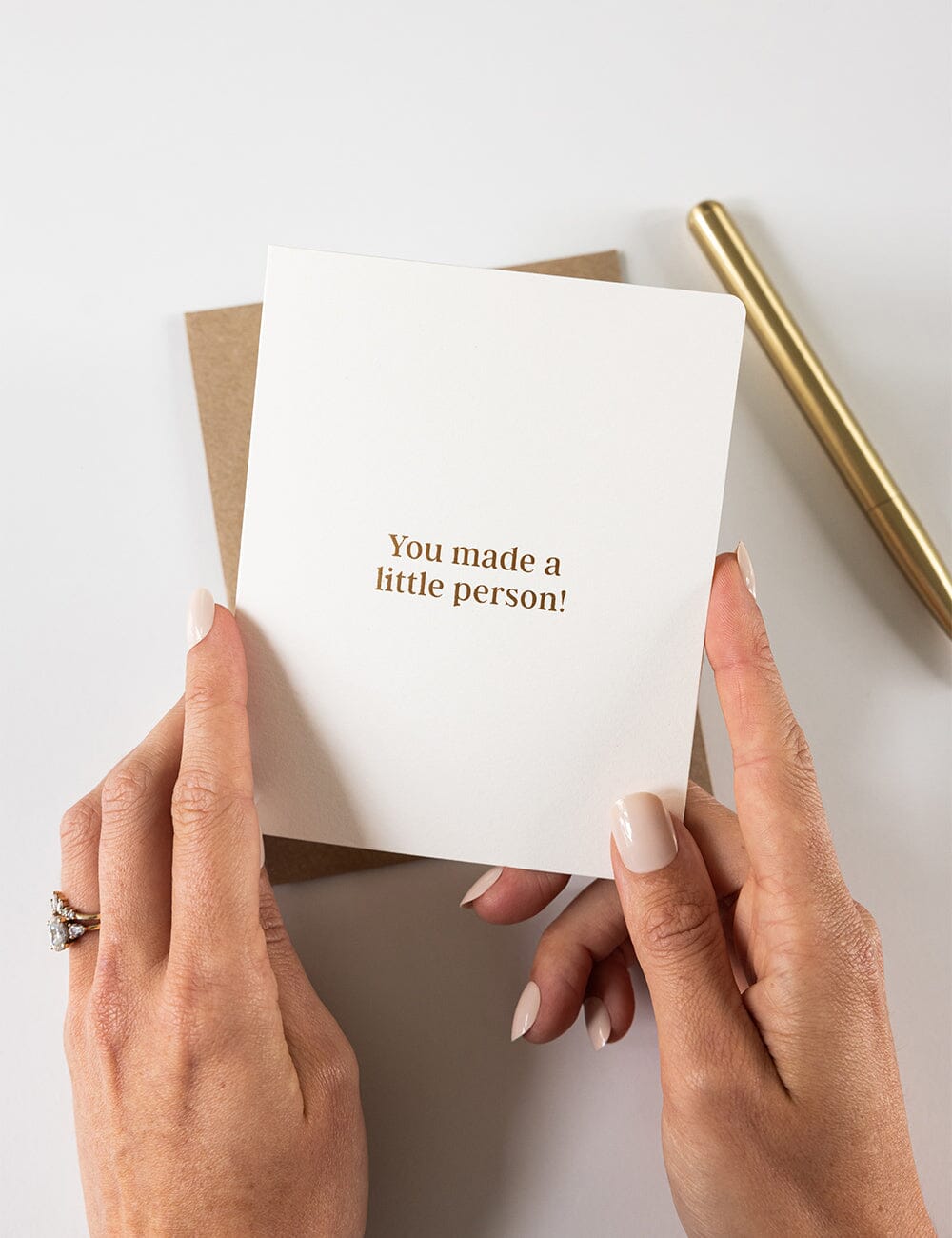 You made a little person! Greeting Card Greeting Cards Bespoke Letterpress