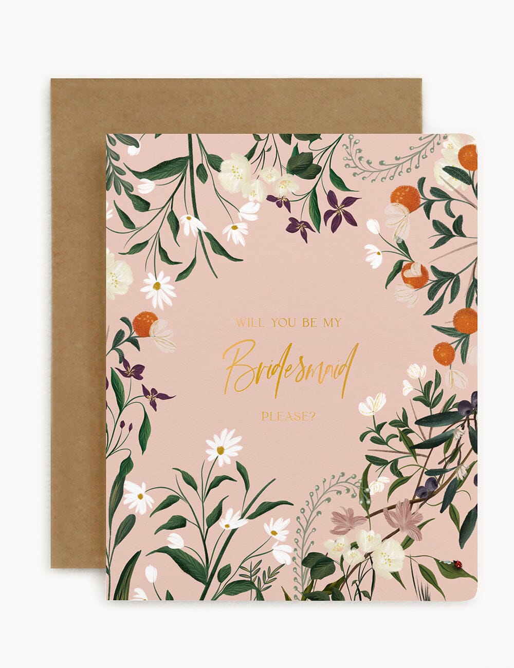 Will you be my bridesmaid please Greeting Card Greeting Cards Bespoke Letterpress