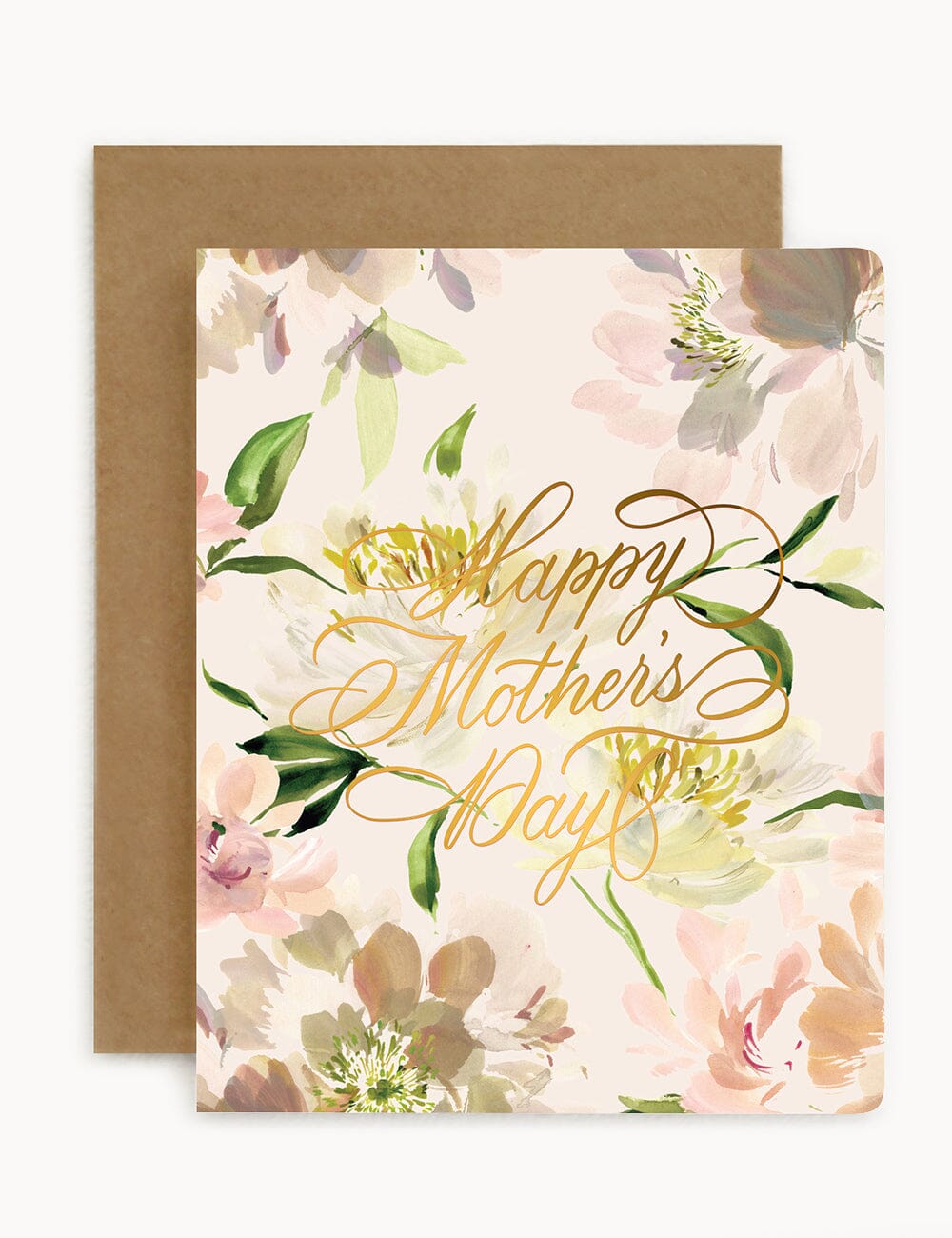 Happy Mother's day (Peonies) Greeting Card Greeting Cards Bespoke Letterpress