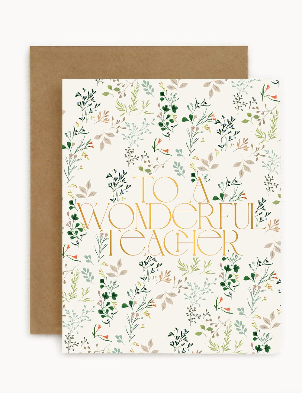 To a Wonderful Teacher Greeting Card Greeting Cards Bespoke Letterpress