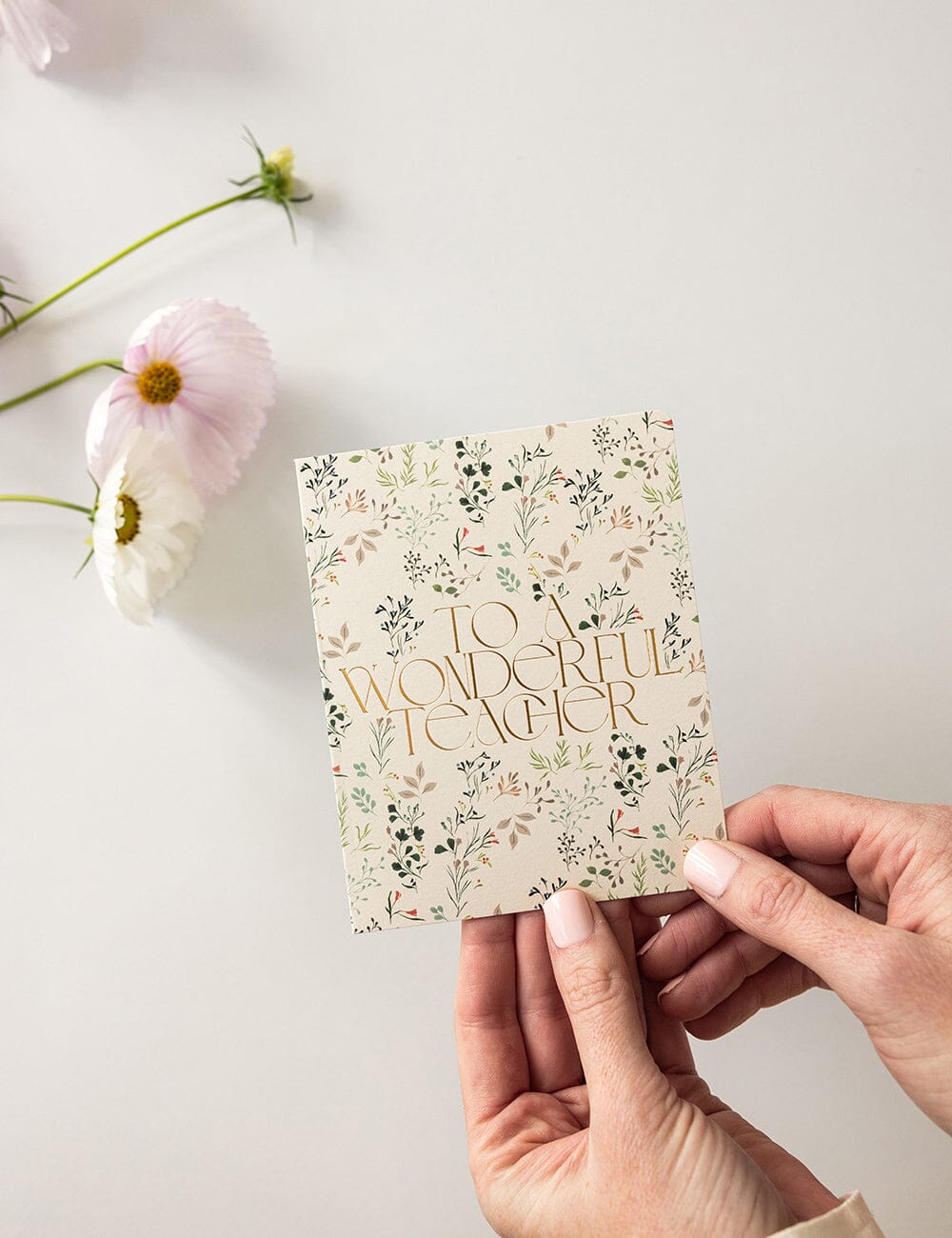 To a Wonderful Teacher Greeting Card Greeting Cards Bespoke Letterpress