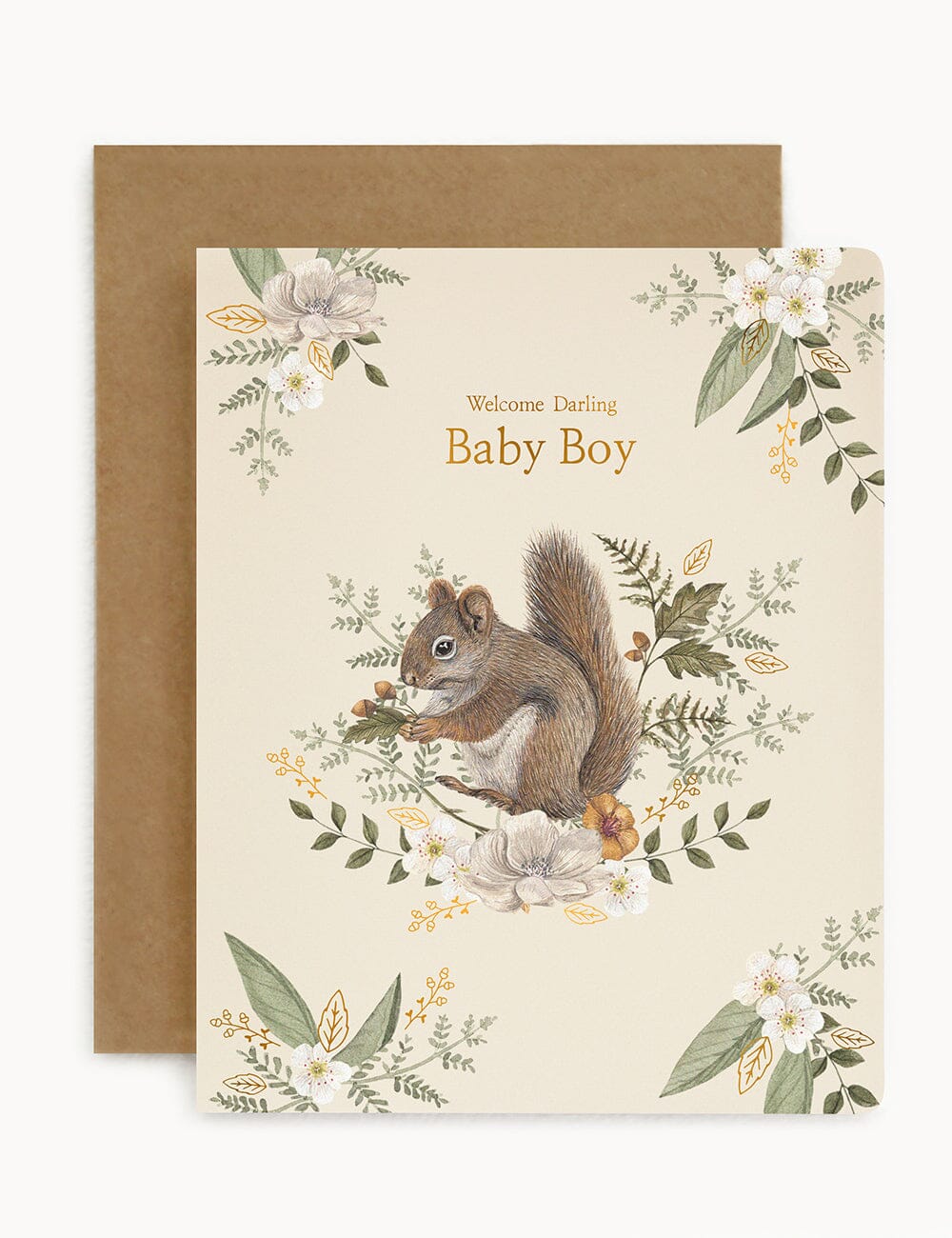 Welcome Darling Baby Boy Greeting Cards Bespoke Letterpress