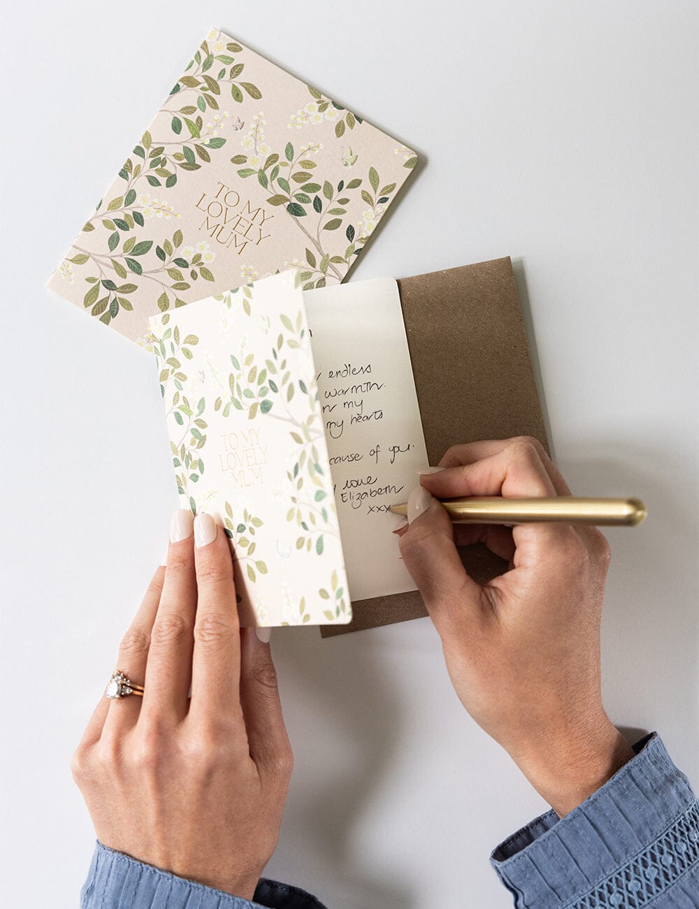 To My Lovely Mum - White Blossoms