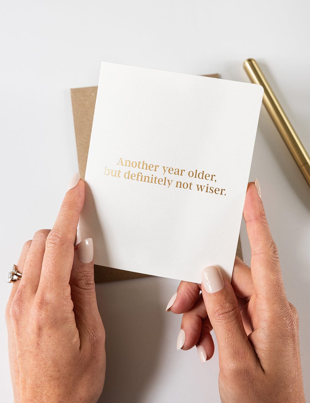 Another Year Older but Definitely Not Wiser Greeting Cards Bespoke Letterpress