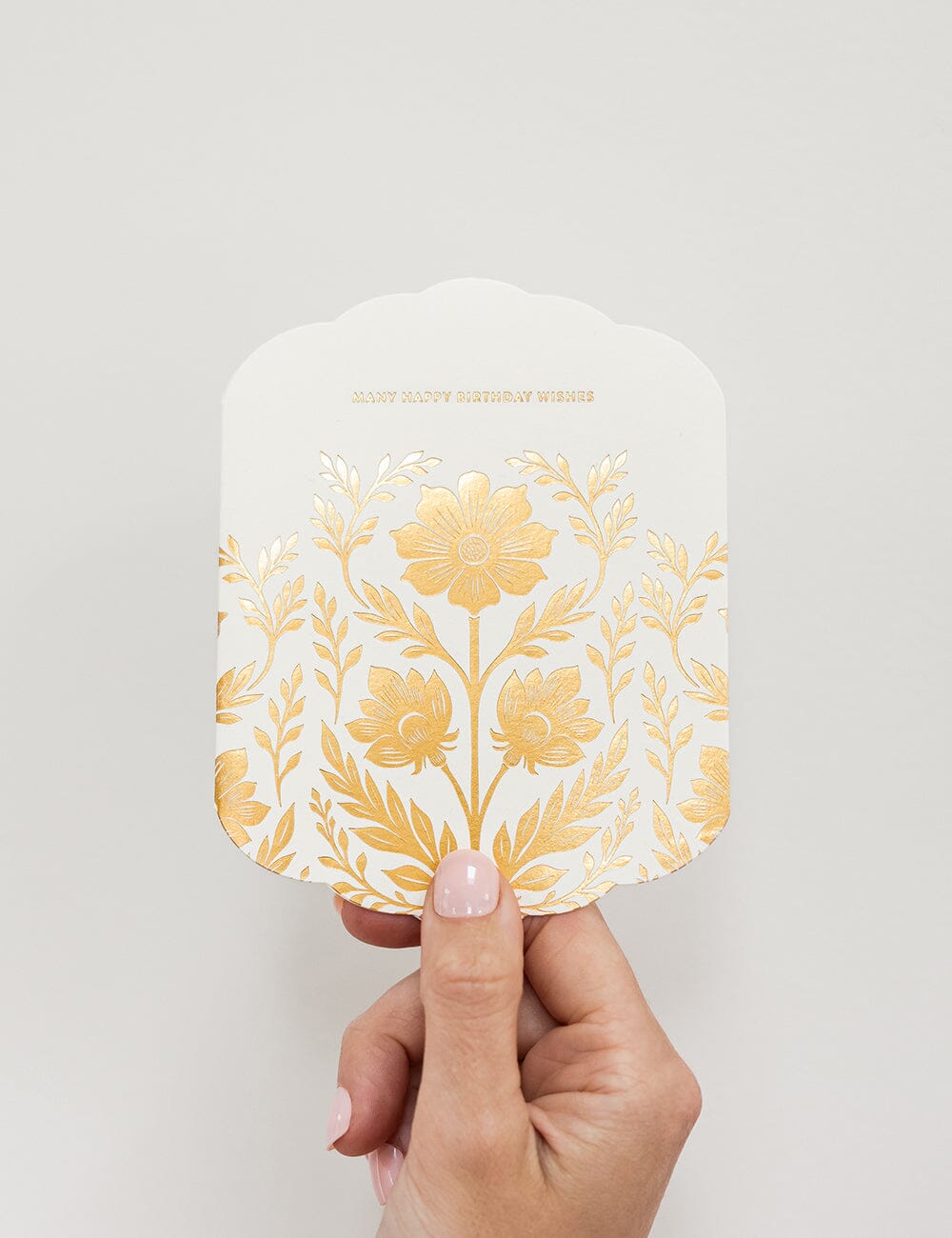 Many Happy Birthday Wishes Scallop Card Greeting Cards Bespoke Letterpress