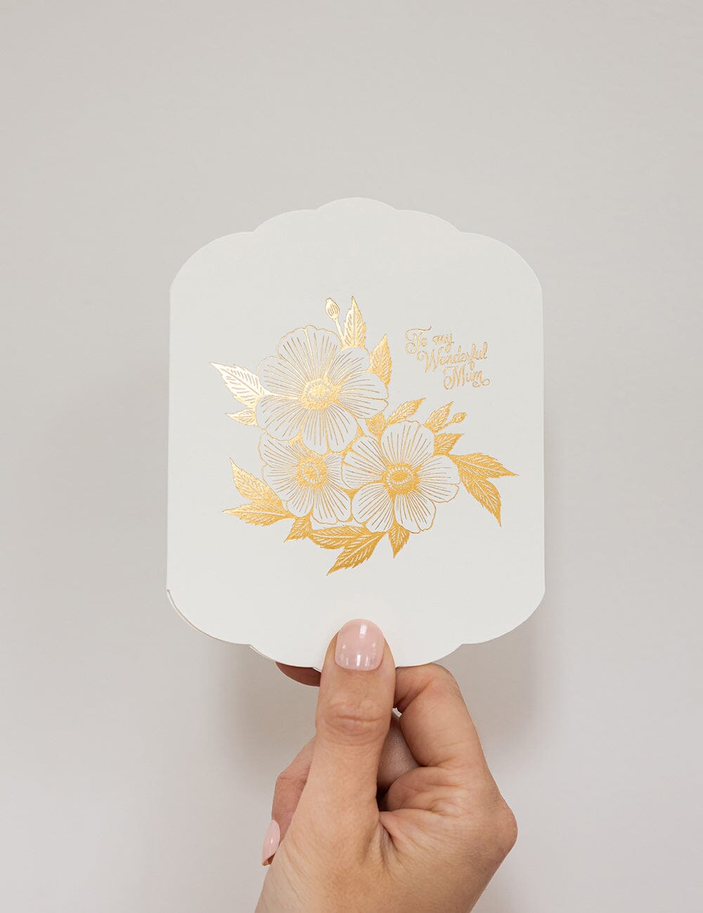 To my wonderful Mum Scallop Card Greeting Cards Bespoke Letterpress