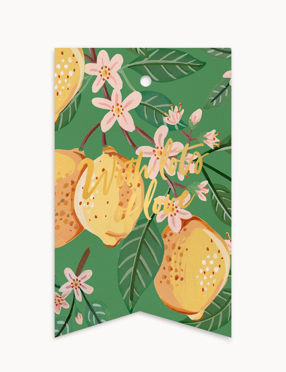 Lemons With Lots of Love - Tag 6 Pack - Tag 6 Pack Gift Tags Bespoke Letterpress