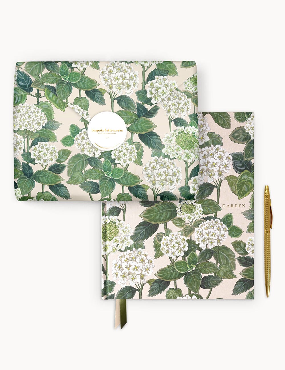 Gift Set - Heirloom Gardening Journal - Hydrangea Journals Bespoke Letterpress