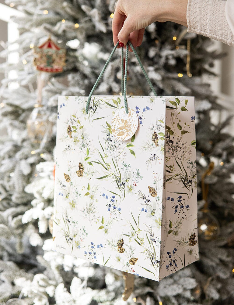 Large Gift Bag - Christmas Garden Gift Bag Bespoke Letterpress 