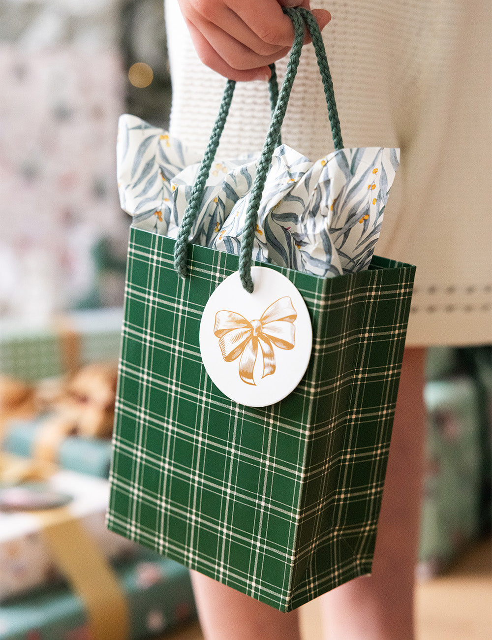 Small Gift Bag - Spruce Tartan