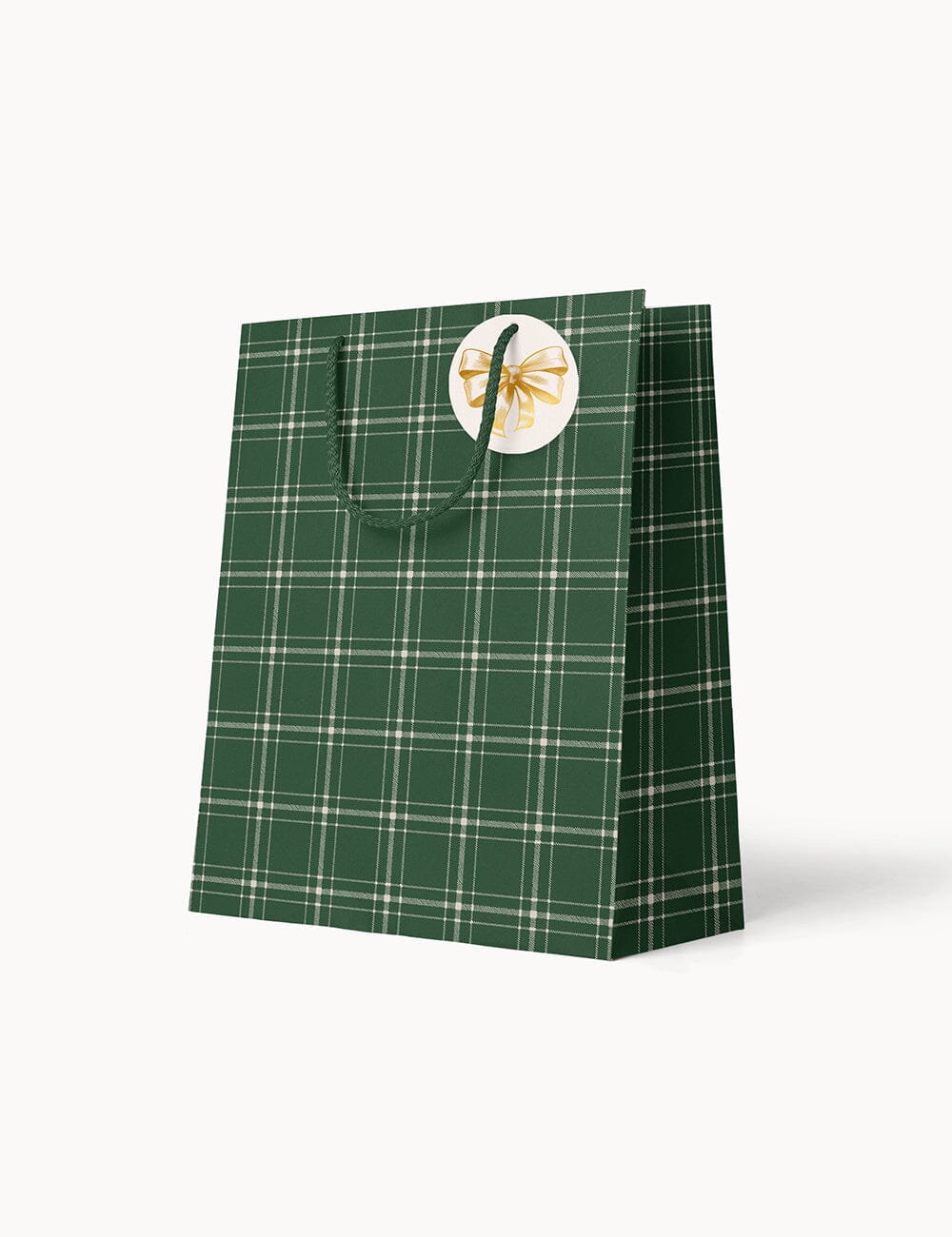 Small Gift Bag - Spruce Tartan Bespoke Letterpress