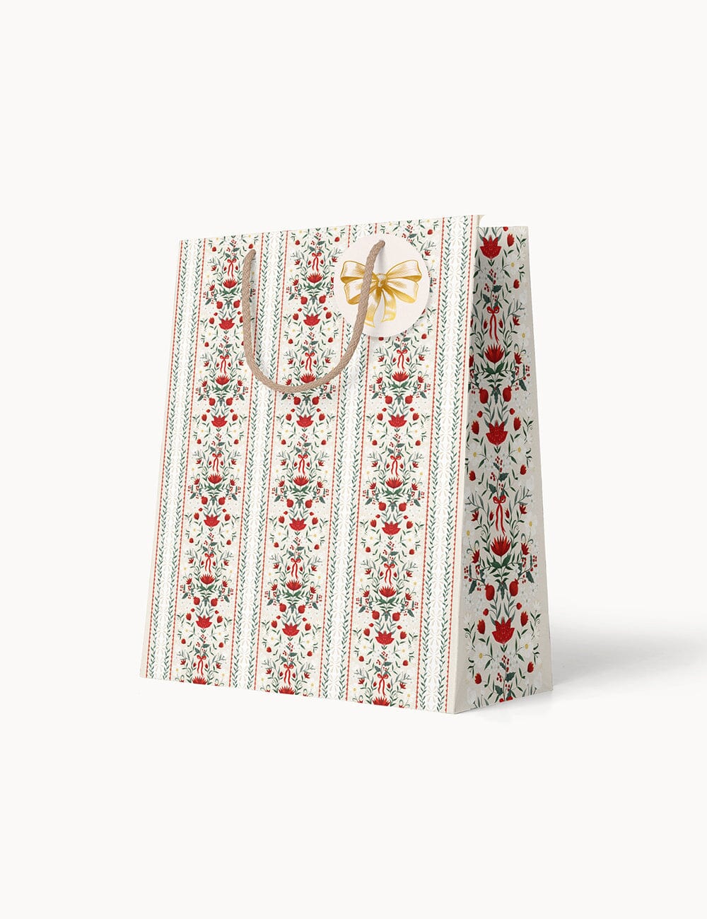 Small Gift Bag - Festive Florals Bespoke Letterpress