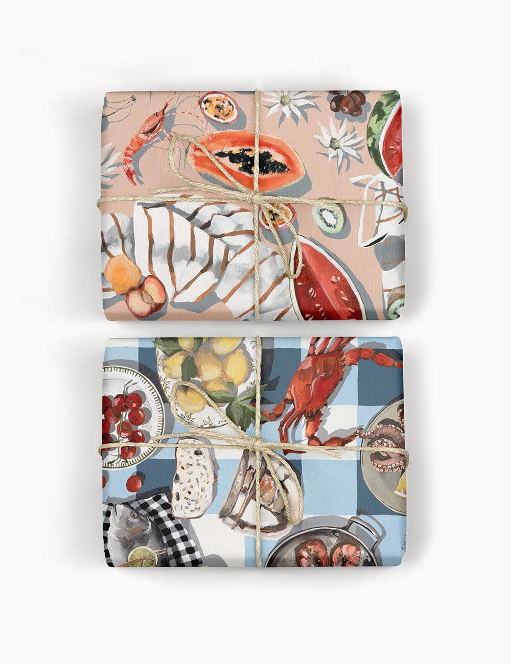 Summer Picnic / Crab & Squid 6pk Gift Wrap Gift Wrap Bespoke Letterpress