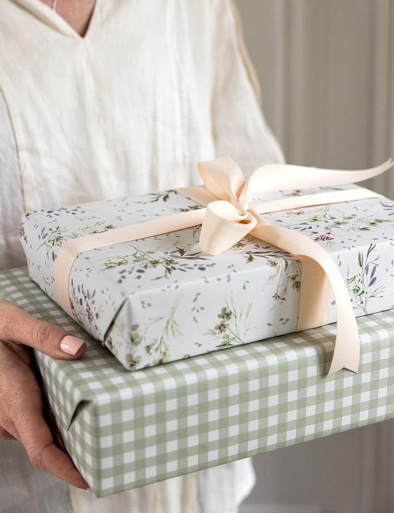 Itsy Bitsy Florals / Sage Check 6pk Gift Wrap Gift Wrap Bespoke Letterpress 