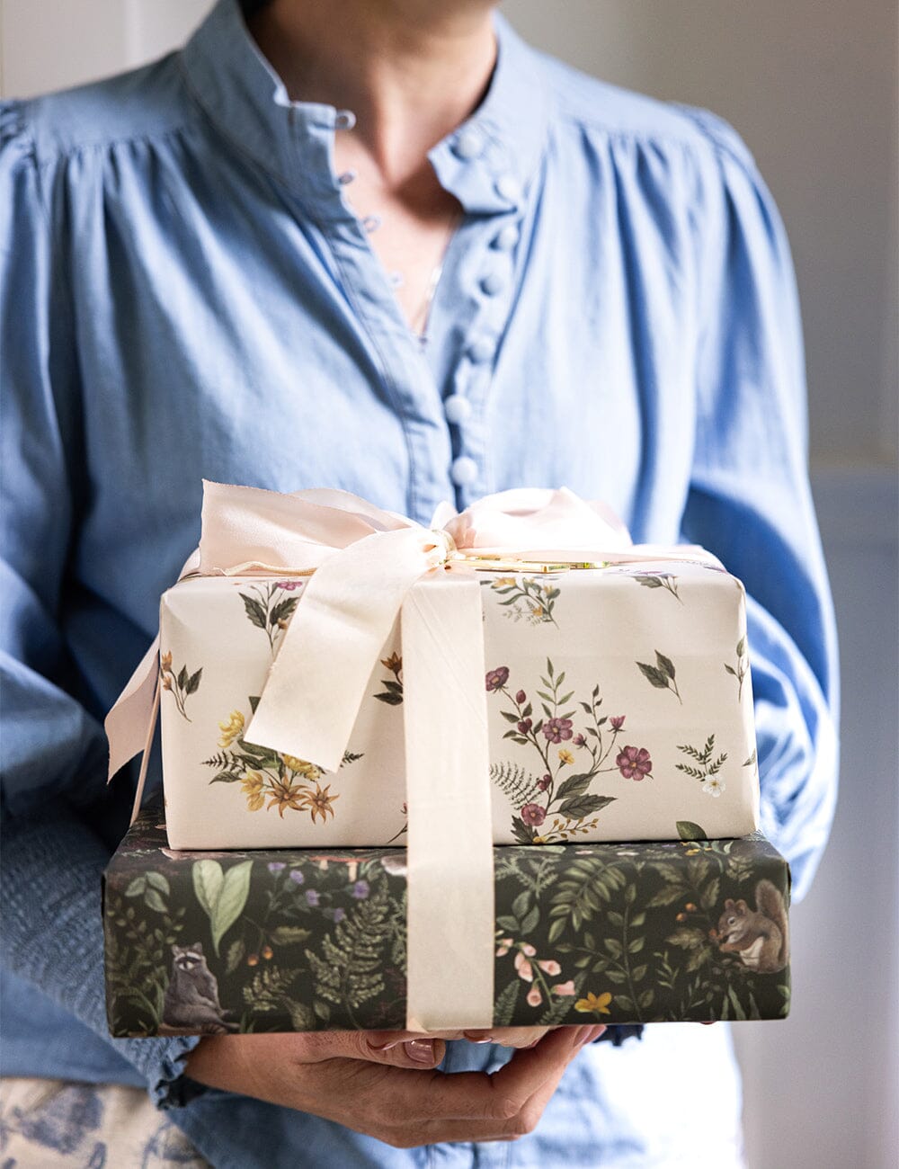 Dainty Blooms / Forest Friends Gift Wrap 100pk
