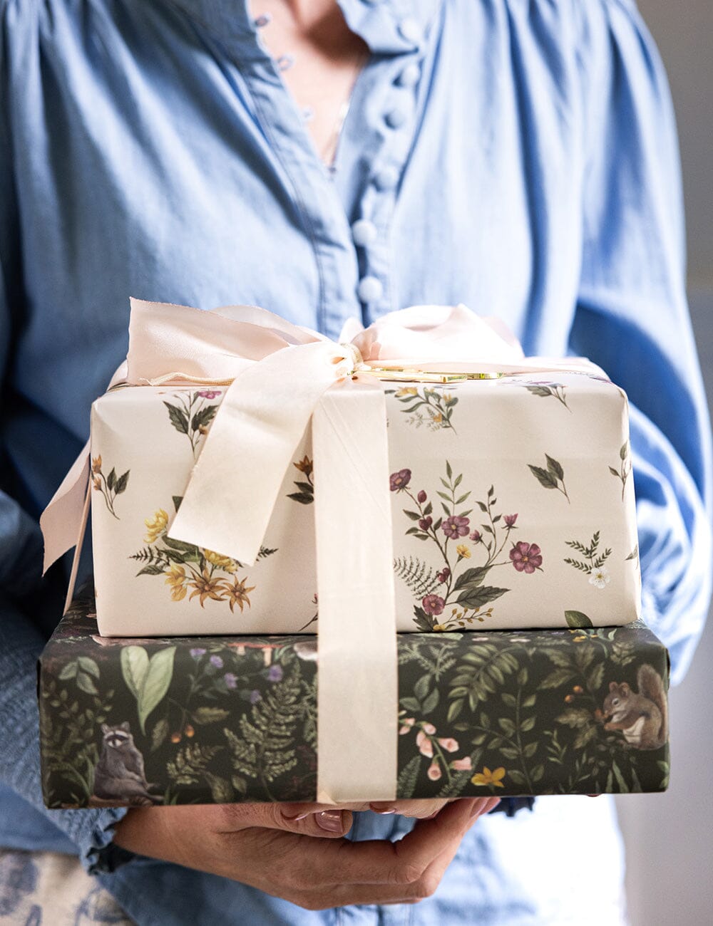 Dainty Blooms / Forest Friends Gift Wrap 100pk